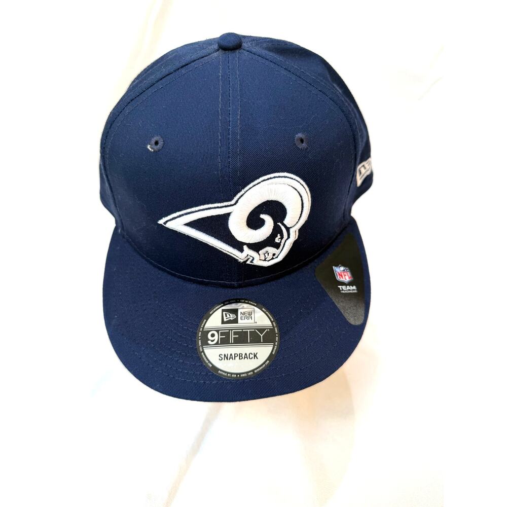 Authentic RAMS NFL Snapback New Era Cap Dark Blue with White Embroidery NWOT